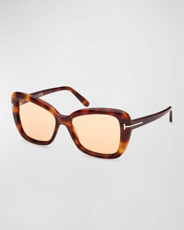 Maeve Havana Acetate Butterfly Sunglasses
